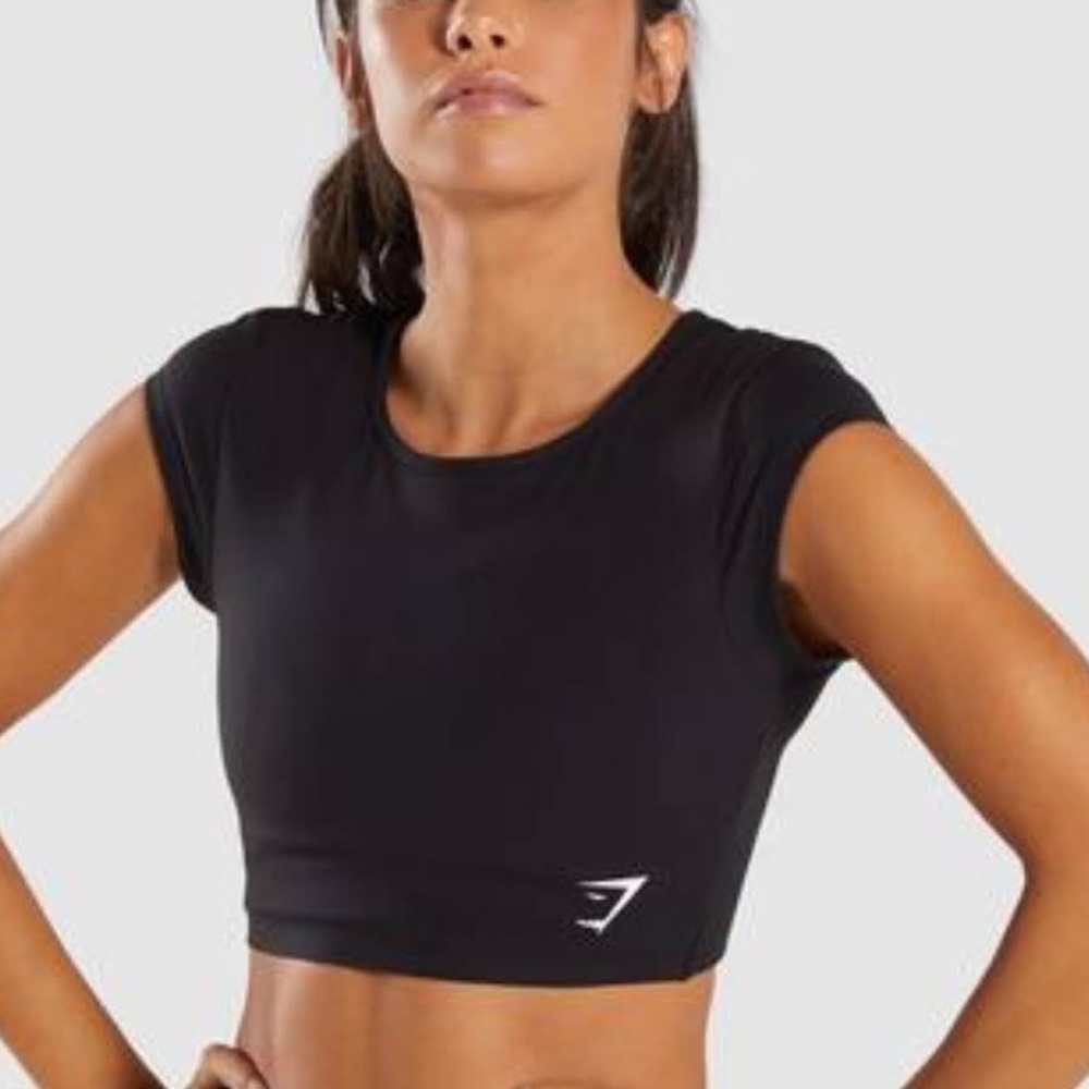 Gymshark Dreamt Cap Sleeve Crop Top - Size Medium